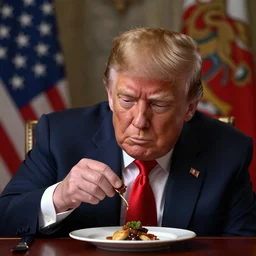 Putin eating Trump
