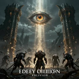 the eye of sauron sends orcs through the gates of elder scrolls oblivion into oblivion