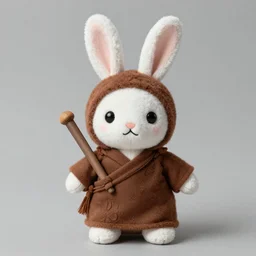 a monk class rabbitfolk plush