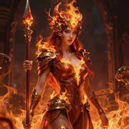 detailed, sharp, corruption of fire princess by Anna Dittmann, digital art, surreal, featured on artstation, HD, 8K, highly detailed, good lighting, masterpiece