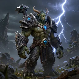 world of warcraft, Sodlu the troll druid, landscape, lightning,