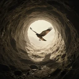 bird being sucked into the eternal void