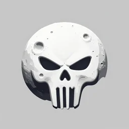 isometric punisher symbol in the form of a lunar crater in the form of punisher symbol