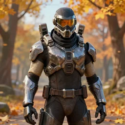 photo 3 d robot ninja mask combinaison suit in half life 4 of gordon freeman fantasy fanart station, design by mark ryden and pixar and hayao miyazaki, unreal 5, daz, hyperrealistic, octane render, cosplay, rpg portrait, dynamic lighting, intricate detail, harvest fall vibrancy, cinematic
