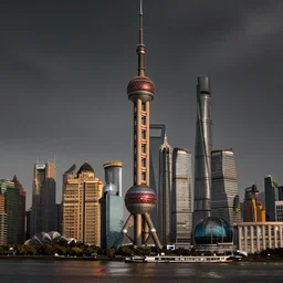 a futuristic shanghai