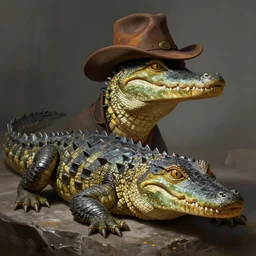 “a humanoid lizardfolk alligator with indiana jones hat, D&D, fantasy, intricate, cinematic lighting, highly detailed, digital painting, artstation, concept art, smooth, sharp focus, illustration, art by Artgerm and Greg Rutkowski and Alphonse Mucha”