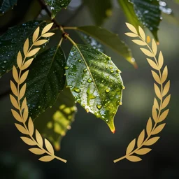 wet leaves