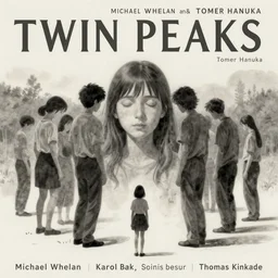 Twin Peaks poster artwork by Michael Whelan and Tomer Hanuka, Karol Bak, Rendering of what we as humans will deviate to when pushed beyond the brinks of sanity and protection, from scene from Twin Peaks, clean, full of details, by Makoto Shinkai and thomas kinkade, Matte painting, trending on artstation and unreal engine