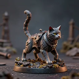 a cat warhammer miniature.