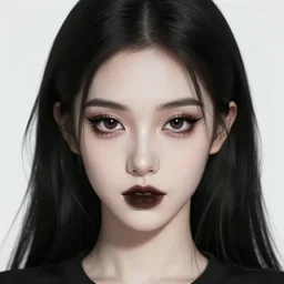 beautiful portrait goth girl, big eyes, aolt head, sharp focus, smooth, digital illustration, by mcbess, dore, symmetry, by damien hirst and alexander mcqueen and peter gric and takato yamamoto, trending on artstation