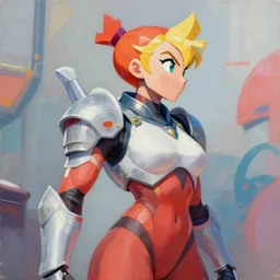 greg manchess portrait painting of armored samus aran as overwatch character, medium shot, asymmetrical, profile picture, organic painting, sunny day, matte painting, bold shapes, hard edges, street art, trending on artstation, by huang guangjian and gil elvgren and sachin teng