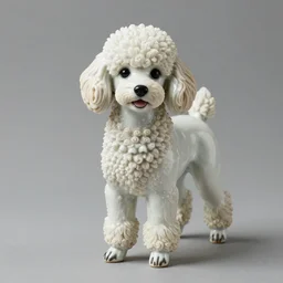 my very rare one of a kind priceless porcelain poodle, ultrarealistic