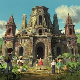 ancient monastery ruins, studio ghibli, pixar and disney animation, sharp, rendered in unreal engine 5, highly detailed, digital painting, artstation, concept art, smooth, sharp focus, illustration, wide angle, artbook, wallpaper, splash art, promo art, dramatic lighting, art by artgerm and greg rutkowski and bo chen and jin xiaodi
