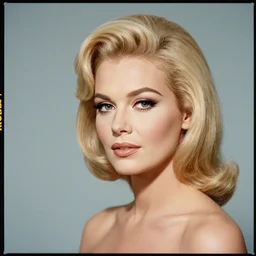 an analog Kodak brownie portrait photography of a 1960s glamour model, blonde hair, white sweater, girl next door face, hq, detailed, realistic