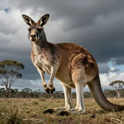 Sydney being attacked by a giant kangaroo