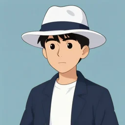 a guy with a white hat animation