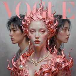 3 d, rain, flame, liquid rose gold, morning, vogue cover style, pearls, poster art, high detail, intricate oil painting, multiple exposure, hell mood, hyperrealism, 3 d, by tooth wu and wlop and beeple and greg rutkowski