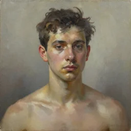 An oil painting of a human