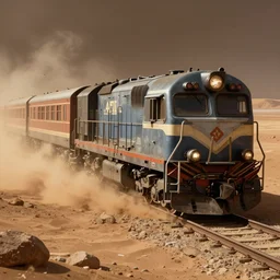 an intricate, detailed matte painting of a train on mars, dusty, dramatic lighting, 4k, trending on artstation, by Greg Rutkowski