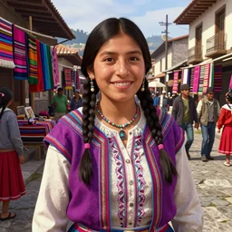 highly detailed portrait young woman ecuadorian from otavalo. in gta v, street textile market in otavalo. happy ambience, stephen bliss, unreal engine, fantasy art, global illumination, detailed environment by greg rutkowski, loish, rhads, ferdinand knab, makoto shinkai and lois van baarle, ilya kuvshinov, rossdraws, tom