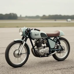 (((((1950s racing motorcycle with dustbin fairing . muted colors.))))) by Jean-Baptiste Monge !!!!!!!!!!!!!!!!!!!!!!!!!!!