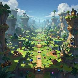 A PS5 game background level design, landscape, 4K, fantasy matte painting, highly detailed, super wide angle