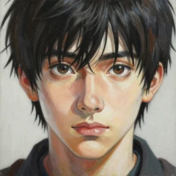 a beautiful painting of a very detailed face of anime by tom bagshaw, dan mumford, beeple, trending on artstation.