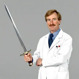 a doctor with a broadsword in saving private ryan by bob ross