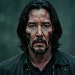 Keanu reeves as a zombie 4K detail