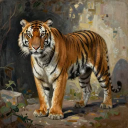 a painting of tiger by Pablo Picasso