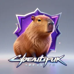 studio beautiful cyberpunk esports logo for a capybara!!!!!! studio level special effects and particles, intricate!!!!! professional, global illumination, hyperdetailed, epic