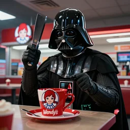 Darth Vader having a hissy fit about his custom order being wrong at Wendy's drive-through.