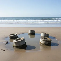 sinking bunkers on the Atlantic shore