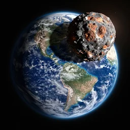 Earth getting hit by a massive asteroid, Real Evet, Realistic, Caught By James Webb