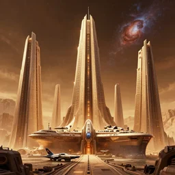 warm color, detailed cinematic scifi render of 3 d sculpt of tron jabbas palace cybertron'tyrell headquarters'military john harris subway tunnel hoover dam'aircraft carrier tower'megalithic tower structure city, beeple, halo, star wars, ilm, star citizen, halo, mass effect, high tech industrial, artstation unreal, nebula, 8 k 4 k hd