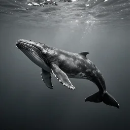 minimalistic tattoo of a sperm whale