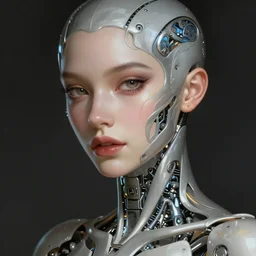 sexy cyborg, fantasy, intricate, highly-detailed, elegant, dramatic lighting, lifelike, photorealistic face, digital painting, artstation,  illustration, concept art, smooth, sharp focus, art by Jude Palencar, Luis Royo, John Collier and Albert Aublet and Krenz Cushart and Artem Demura and Alphonse Mucha
