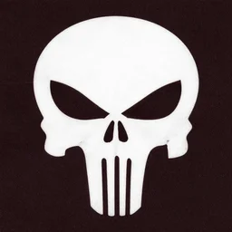punisher symbol face on mars.