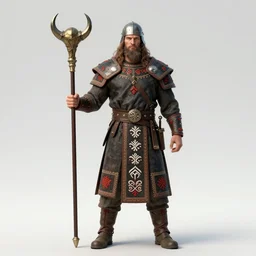 ancient slavic warrior thunder god highly detailed concept art, slavic folklore embroidery symbols, maxim sukharev