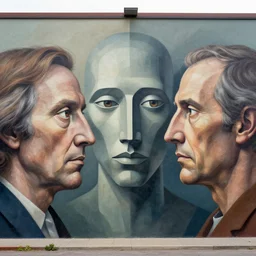 mural of dmt entity encounter, charles abel corwin, frank lloyd wright, highly detailed, hyper realism, sharp focus, detailed faces