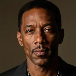 Wesley Snipes portrait, Chiaroscuro lighting