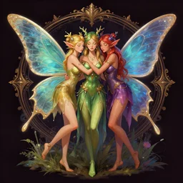 fairy and pixie hybrid by casey weldon and martine johana, rich colors, intricate, elegant, highly detailed, centered, digital painting, artstation, concept art, smooth, sharp focus, illustration
