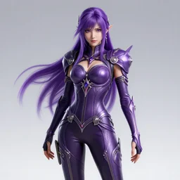 beautiful female mage, hyper - realistic + photorealistic render with very extreme intricate details,, skintight pants, purple hair, intricate, elegant, from kingdom hearts + 3 in the style of final + fantasy 1 4, digital game - art by ross tran, movie composition by sana takeda