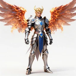 fantasy character portrait, bright armor male dragon warlock with burning!!!!! + angel wings, ultra realistic, wide angle, intricate details, sapphire artifacts, sharp focus, highly detailed by peter mohrbacher, hajime sorayama, wayne barlowe, boris vallejo, aaron horkey, gaston bussiere, craig mullins
