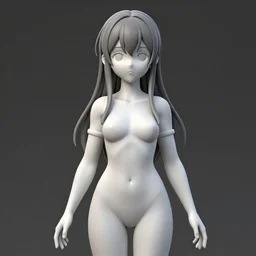 3 d model of anime girl, cel shading, toon shading, cel - shading