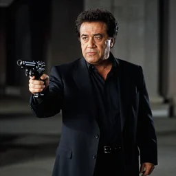 film still of Danny DeVito as The Terminator in Terminator, 4k