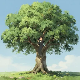beautiful girl in the form of a tree in full growth, digital painting, professional art, elegant by Toriyama, Akira