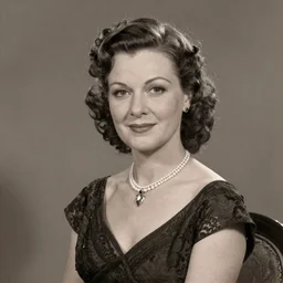 a portrait of an elegant lady, 1940s