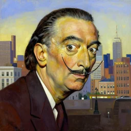 city of boston, painted by salvador dali, digital painting, surrealist