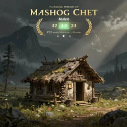 a hut, in concept art of main menu loading screen background. for russian mmorpg. by a freelance artist, artstation, behance